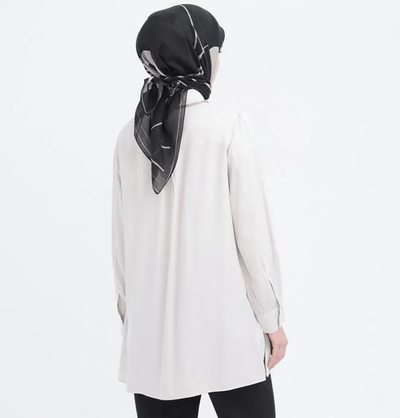 Modefa Tunic Modern Muslim Women's Front Wind Flap Tunic - M51322 Stone Beige