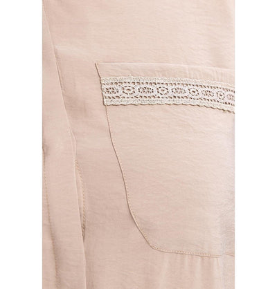 Modefa Tunic Modern Muslim Women's Modal Tunic with Lace - M51318 Mink