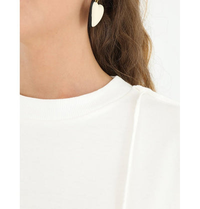 Modefa Tunic Modern Muslim Women's Outside Seam Sweater - 10512 White