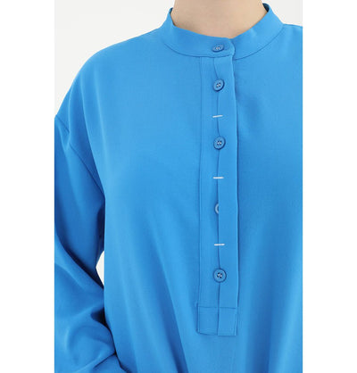 Modefa Tunic Modest Muslim Woman's Posh Tunic 10429 - Blue