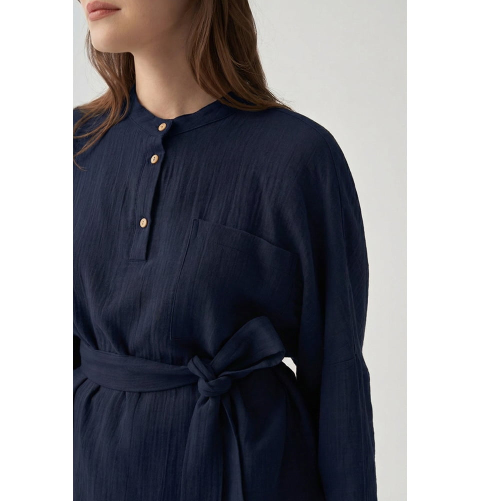 Women's Belted Muslin Tunic