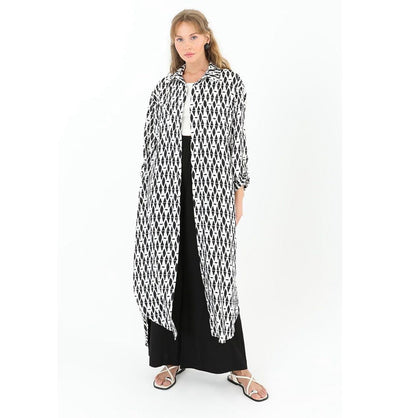 Modefa Tunic Modest Muslim Women's Breezy Maxi Long Blouse Tunic 10537 - Black