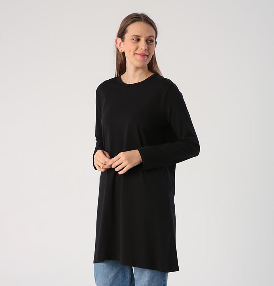 classy long sleeve mini dress Lucy Black Long Sleeve Mini Dress - US 18