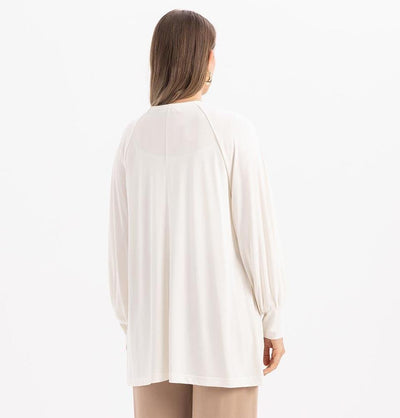 Modefa Tunic Modest Muslim Women's Long Sleeve Gathered Tunic -M20023 Ecru