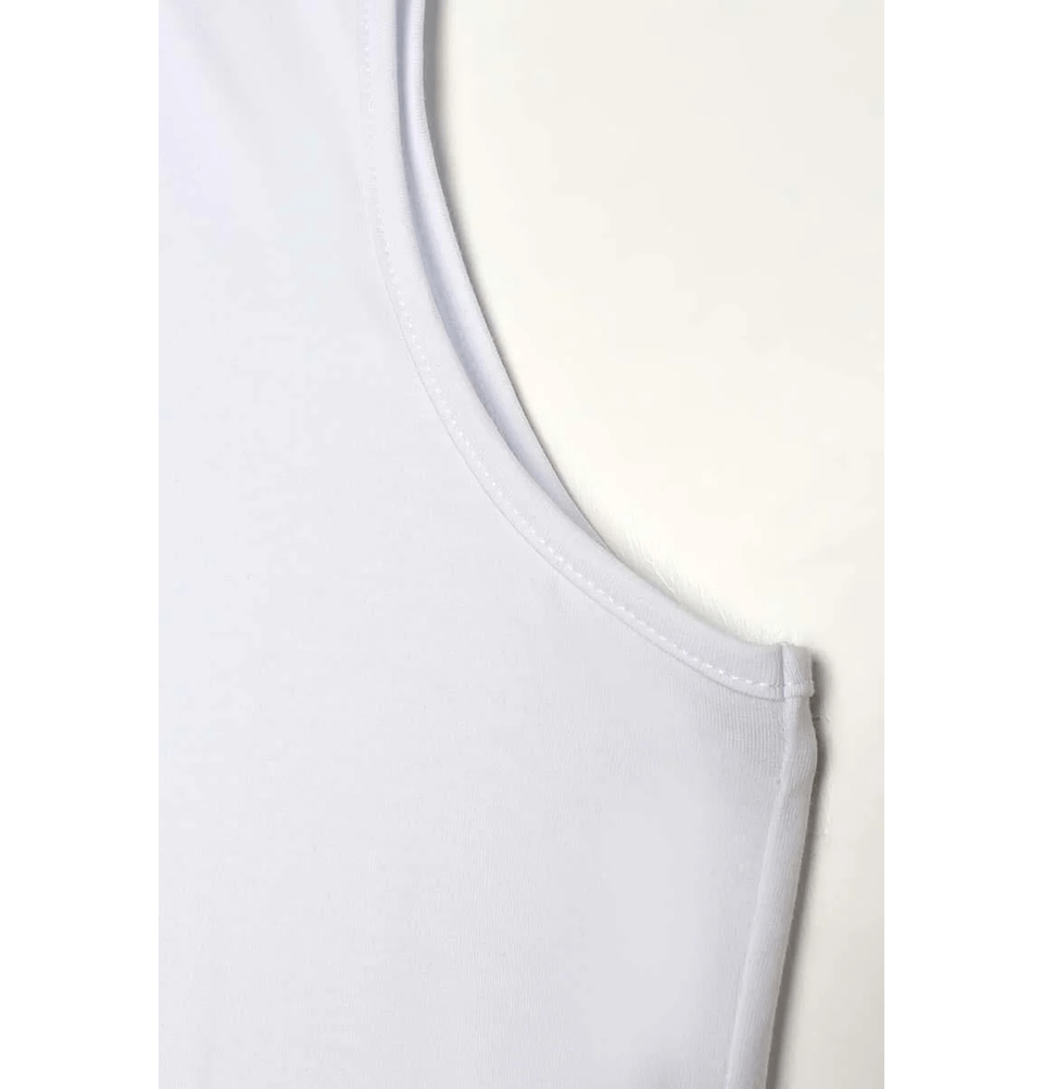 Modefa Tunic Modest Muslim Women's Plus Size Essential Sleeveless Tunic - M16003 White