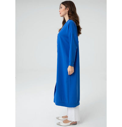Modefa Tunic Modest Women's Cardigan Tunic 10244 - Blue