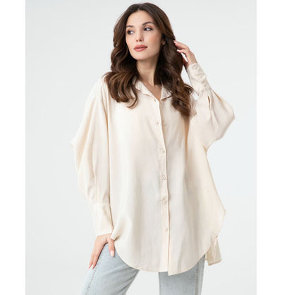 Modefa Tunic Modest Women's Casual Tunic 10236 - Beige