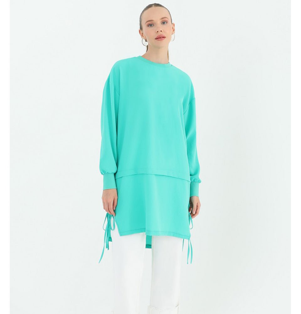 Modefa Tunic Modest Women's Casual Tunic 10424 -Mint Green