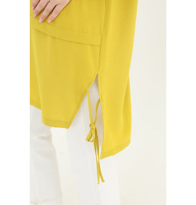 Modefa Tunic Modest Women's Casual Tunic 10424 - Yellow Olive