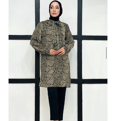 Modefa Tunic Modest Women's Formal Tunic 40008 - Snake Print