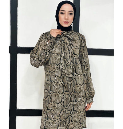Modefa Tunic Modest Women's Formal Tunic 40008 - Snake Print