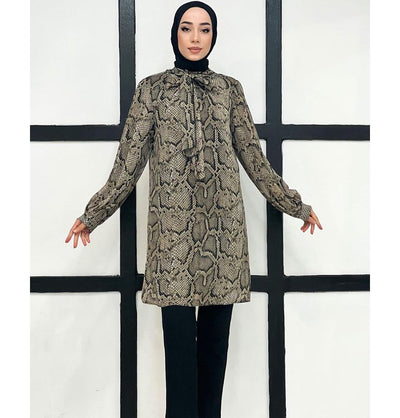 Modefa Tunic Modest Women's Formal Tunic 40008 - Snake Print
