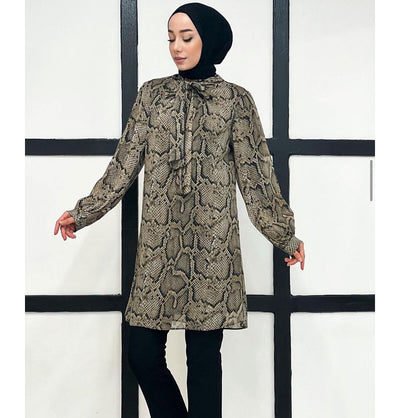 Modefa Tunic Modest Women's Formal Tunic 40008 - Snake Print