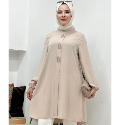 Modefa Tunic Modest Women's Formal Tunic 40102 - Beige