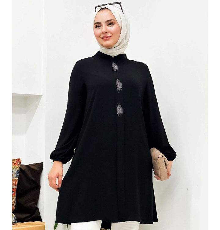 Modest Women's Formal Tunic 40102 - Black