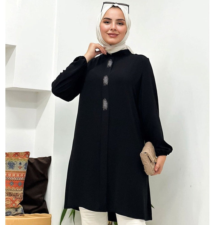Modest Women's Formal Tunic 40102 - Black