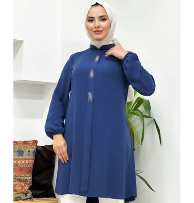 Modefa Tunic Modest Women's Formal Tunic 40102 - Blue