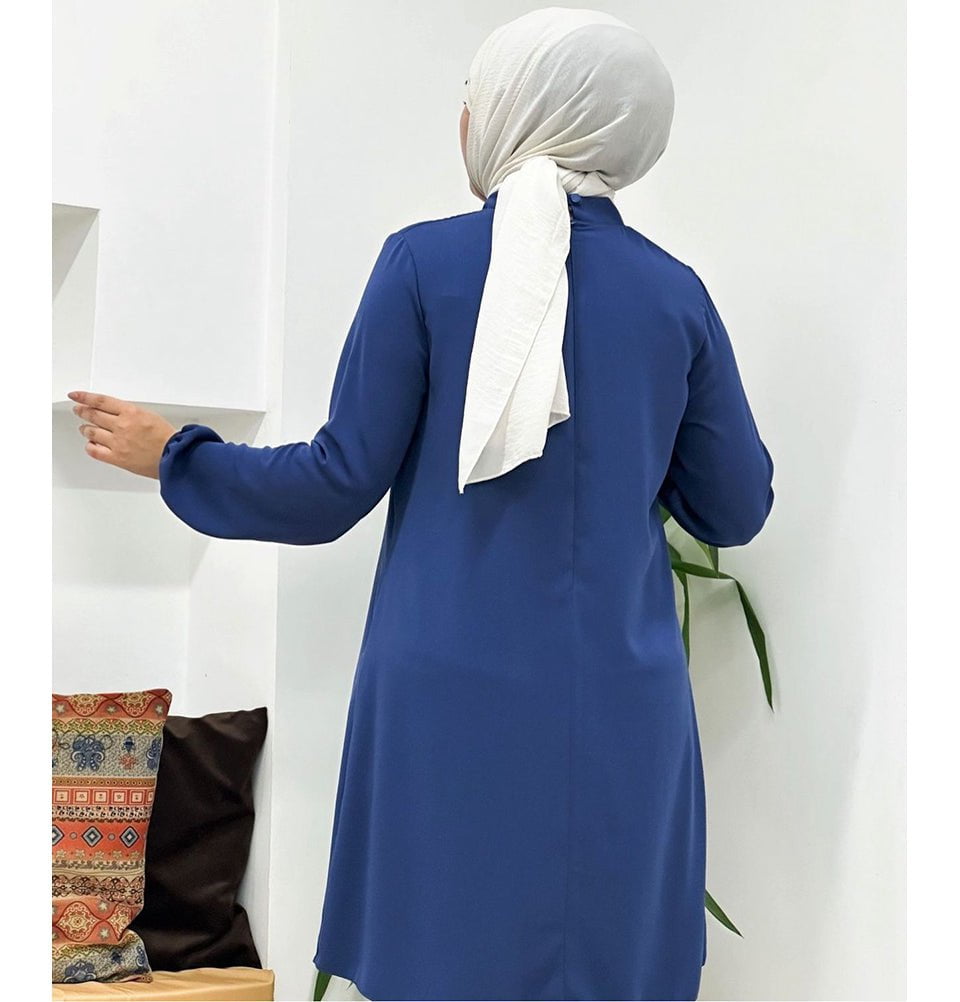 Modefa Tunic Modest Women's Formal Tunic 40102 - Blue