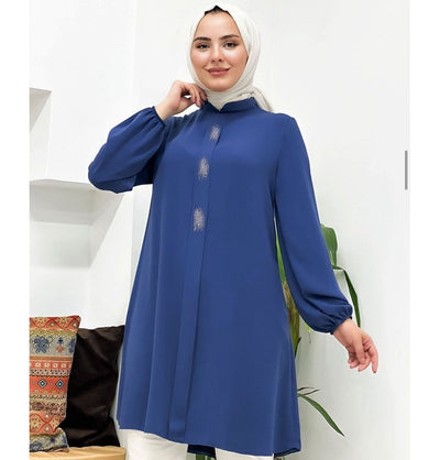 Modefa Tunic Modest Women's Formal Tunic 40102 - Blue