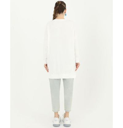 Modefa Tunic Modest Women's Sweater Tunic 10428 - White