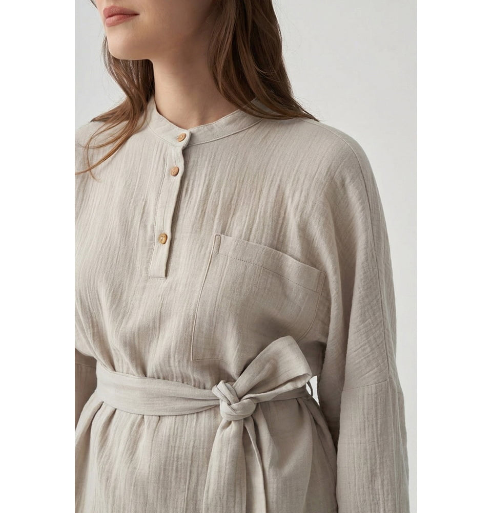 Muslim Women's Belted Muslin Tunic