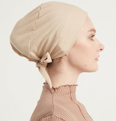 Modefa Underscarf Beige Premium Cotton Tie Back Underscarf - Beige