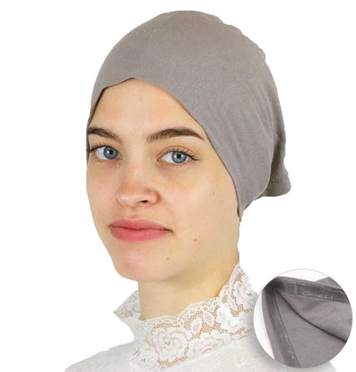 Modefa Underscarf Grey Modefa Non-Slip Cotton Bonnet - Grey