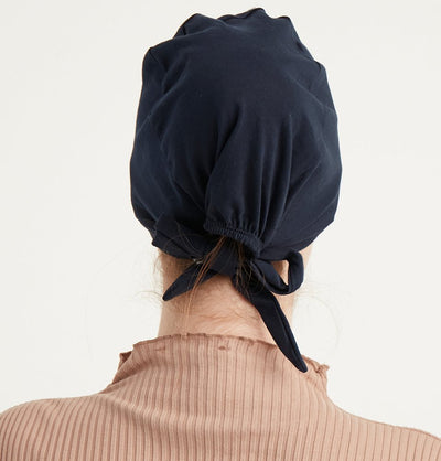 Modefa Underscarf Navy Blue Premium Cotton Tie Back Underscarf - Navy Blue