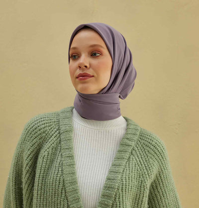Medine Ipek Chiffon Square Hijab - Lavender