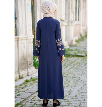 Abaci Modest Dress 11792-R06 Indigo