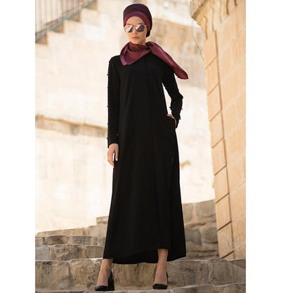 Abaci Dress Abaci Turkish Ferace Abaya F10705 - Modefa 