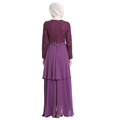 Abaci Dress Abaci Modest Formal Lace Dress 12959 Purple
