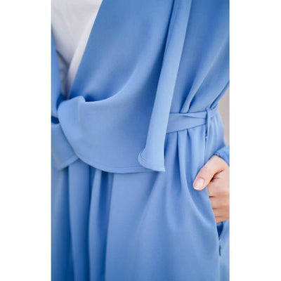 Abaci Modest Chiffon Cardigan 11747-G16 Blue