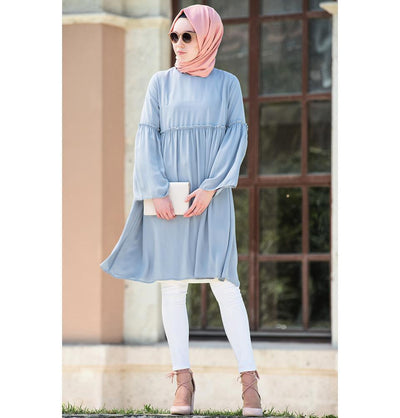 Abaci Tunic Abaci Modest Tunic TNK10956 Light Blue - Modefa 