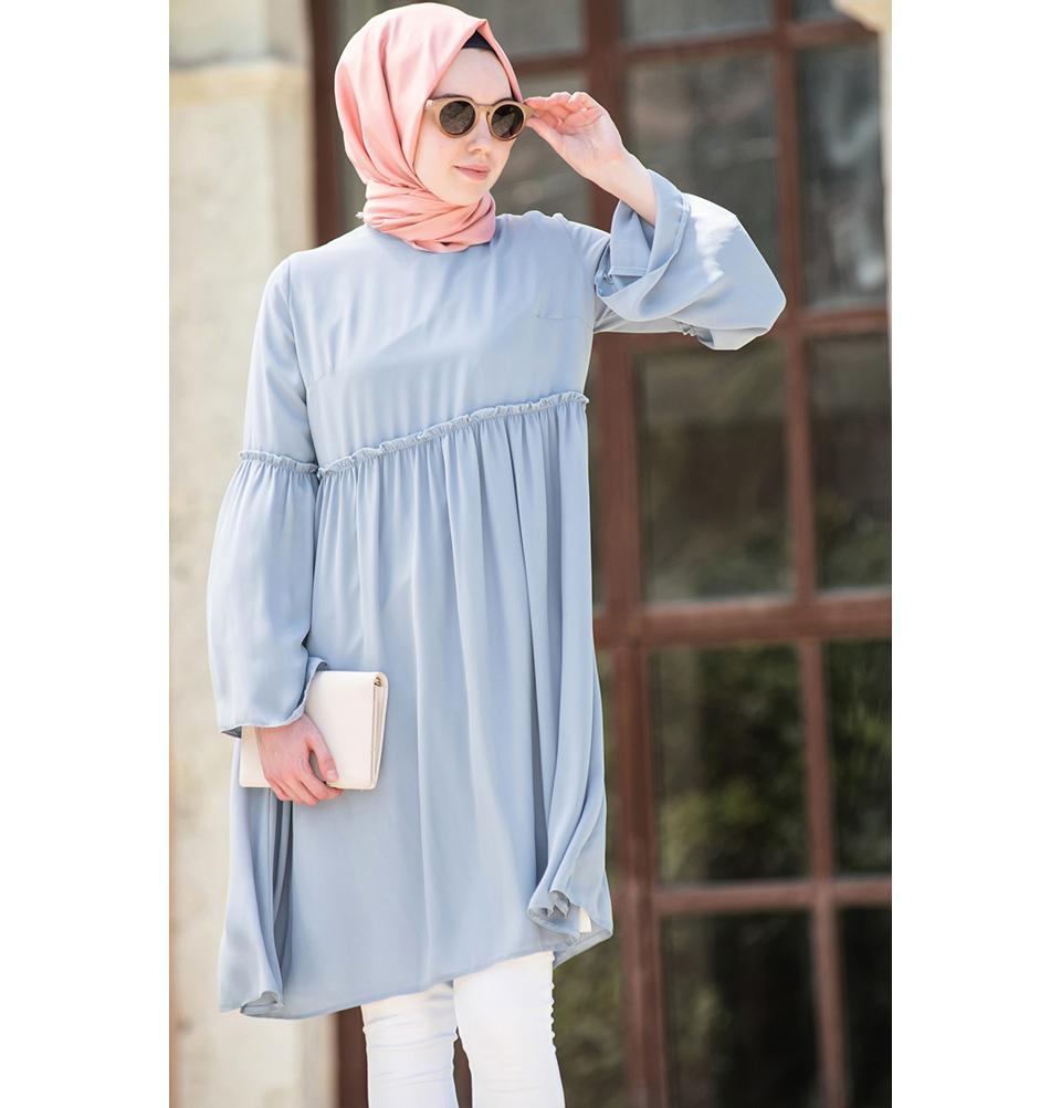 Abaci Tunic Abaci Modest Tunic TNK10956 Light Blue - Modefa 