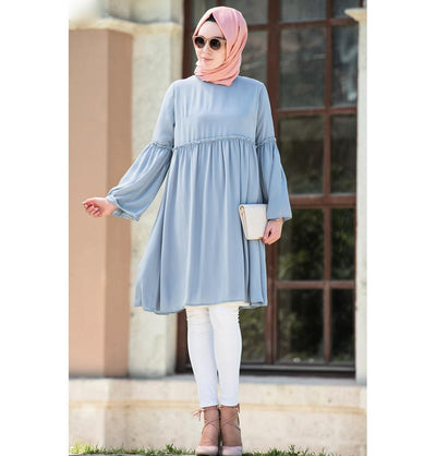 Abaci Tunic Abaci Modest Tunic TNK10956 Light Blue - Modefa 