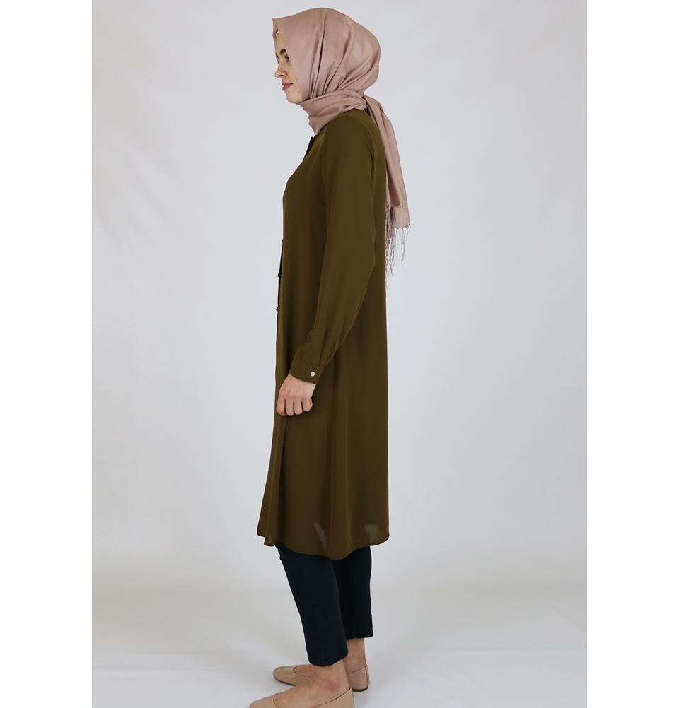 Abaci Tunic Abaci Simple Tunic 17TNK9936 Olive - Modefa 