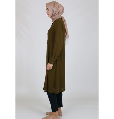 Abaci Tunic Abaci Simple Tunic 17TNK9936 Olive - Modefa 