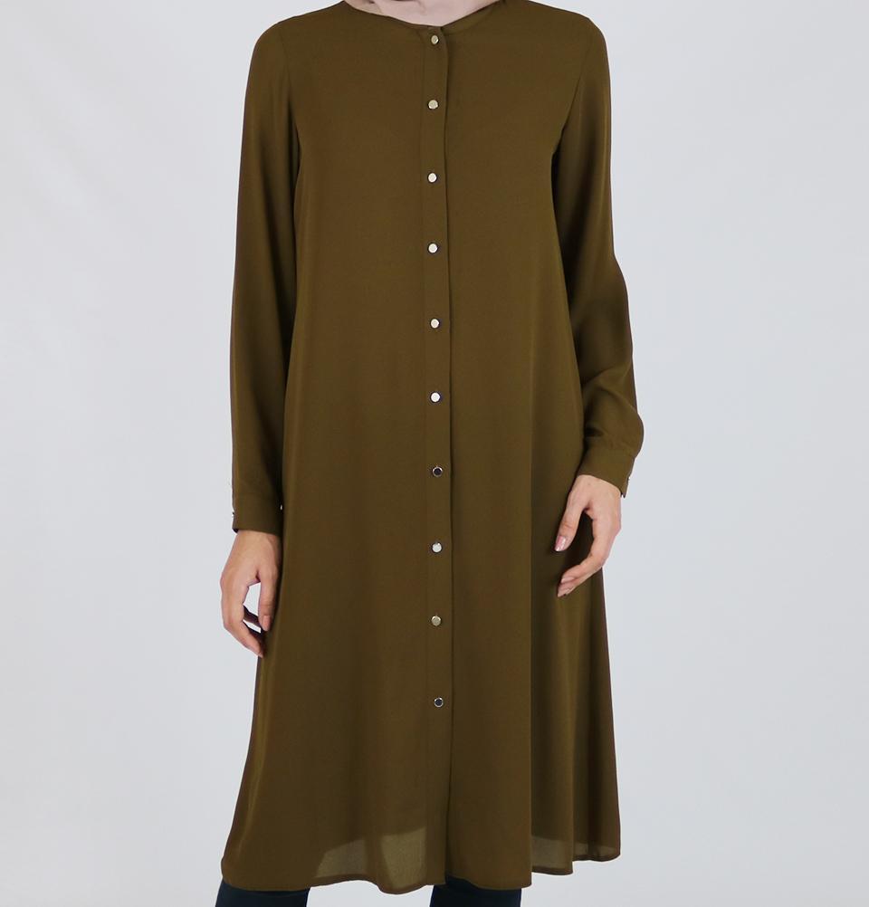 Abaci Tunic Abaci Simple Tunic 17TNK9936 Olive - Modefa 
