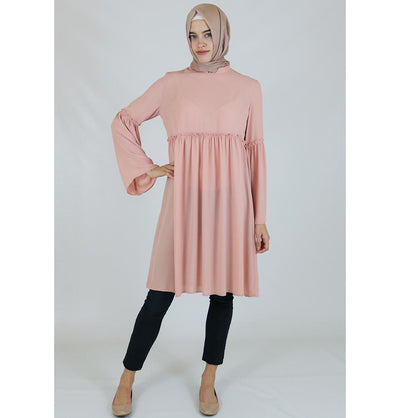 Abaci Tunic Abaci Modest Tunic TNK10956 Pink - Modefa 