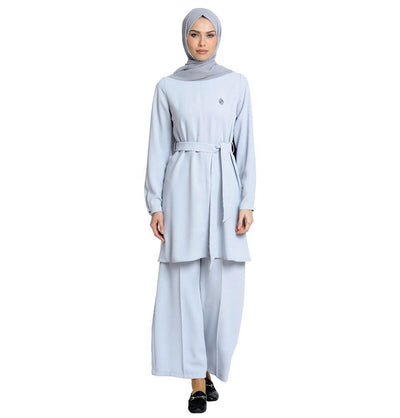 Abaci Tunic Abaci Solid Tunic & Pant Set 12252 Blue Gray