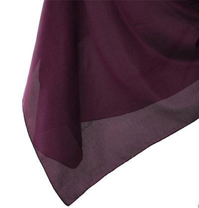 Aker Silk Cotton Square Solid Scarf #7071-495