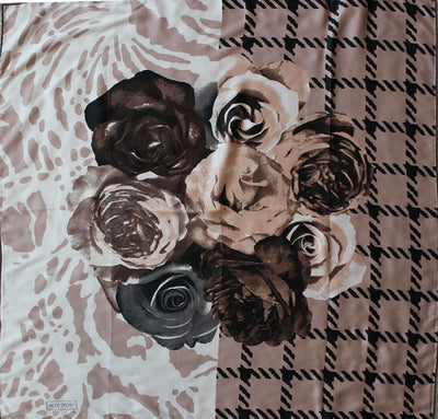 Aker scarf Aker Satin Square Hijab Scarf 6648 911 Beige - Modefa 