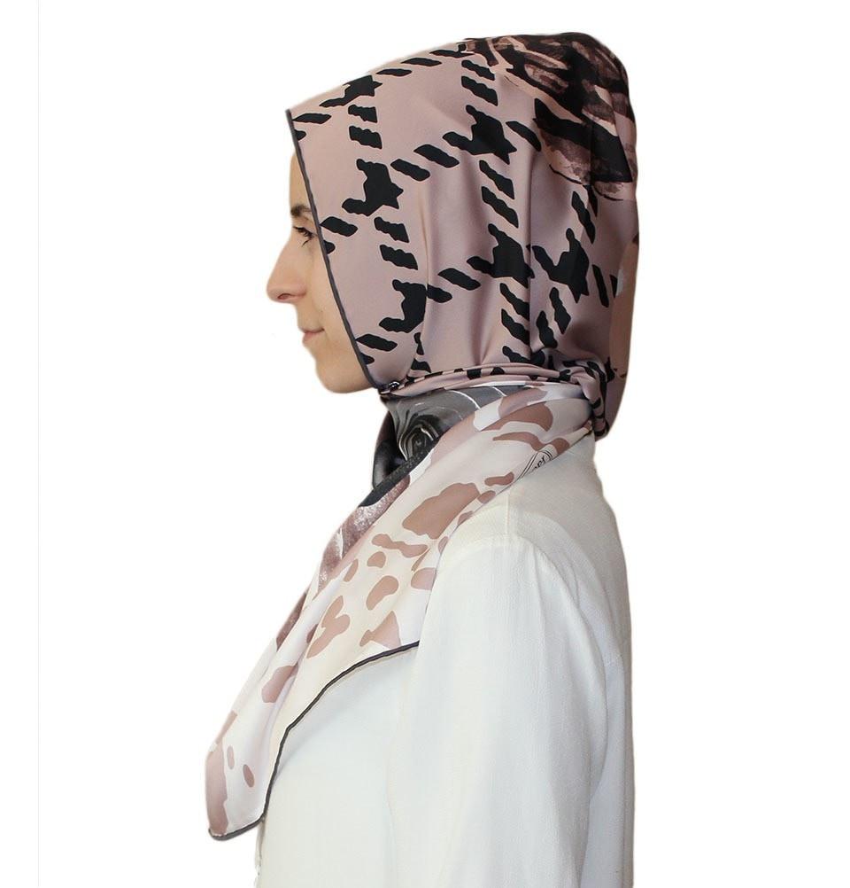 Aker scarf Aker Satin Square Hijab Scarf 6648 911 Beige - Modefa 