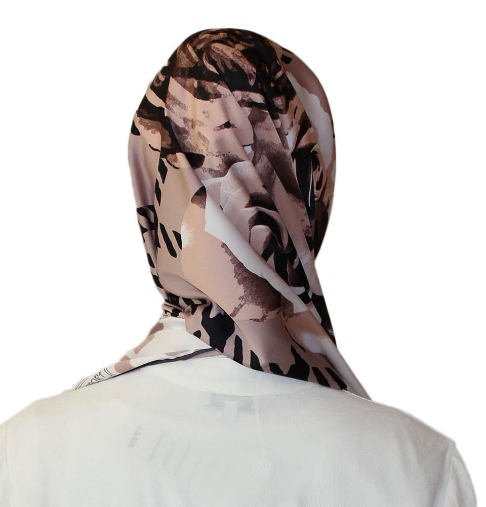Aker scarf Aker Satin Square Hijab Scarf 6648 911 Beige - Modefa 