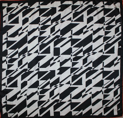 Aker scarf Aker Satin Square Hijab Scarf 6749 963 Black / White - Modefa 
