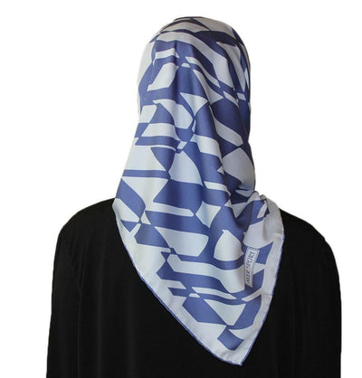 Aker scarf Aker Satin Square Hijab Scarf 6749 924 Blue - Modefa 