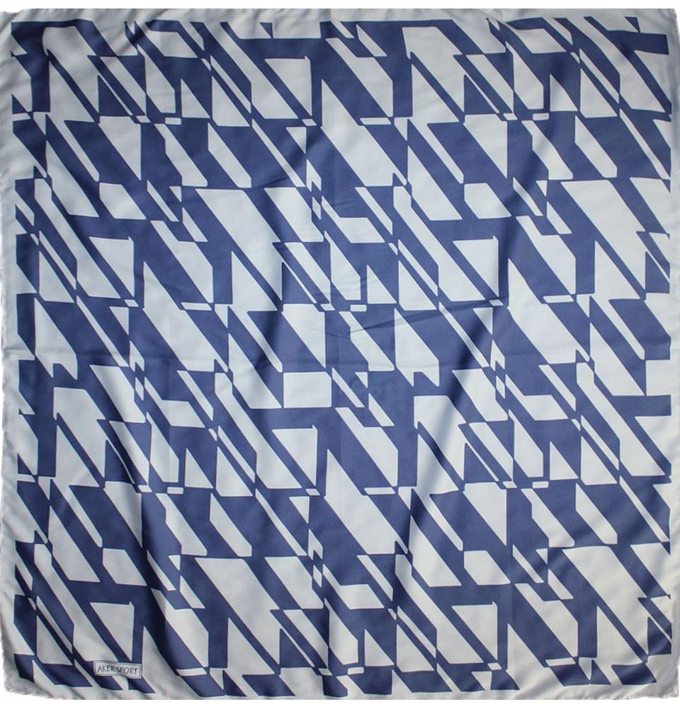 Aker scarf Aker Satin Square Hijab Scarf 6749 924 Blue - Modefa 
