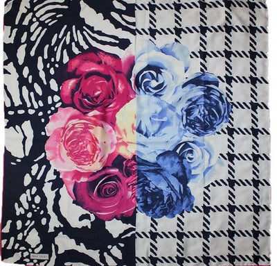 Aker scarf Aker Satin Square Hijab Scarf 6648 991 Blue / Pink - Modefa 