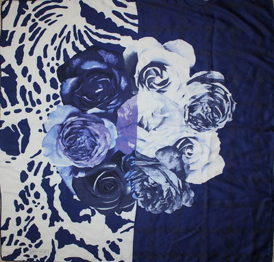 Aker scarf Aker Satin Square Hijab Scarf 6648 921 Blue / White - Modefa 